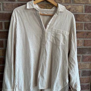 Madewell Popover Style Flannel Shirt (with Button Back